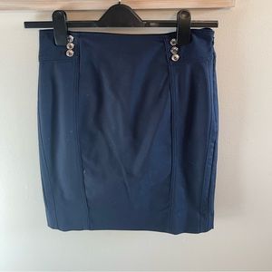 White House Black Market Navy Pencil Skirt. Size 4.